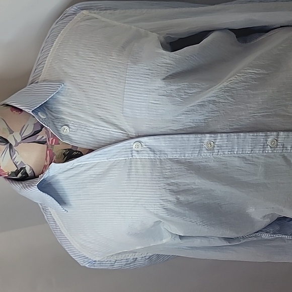 ACNE STUDIO'S 100% Cotton Striped Button down layered Blouse Shirt - Picture 2 of 11